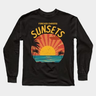 Forever Chasing Sunsets Tee, Sun Seeker T-shirt, Comfort Colors T-shirt, Beach Tee, Sunset T-shirt, Tee, Size up for Oversized, Sun Tee Long Sleeve T-Shirt